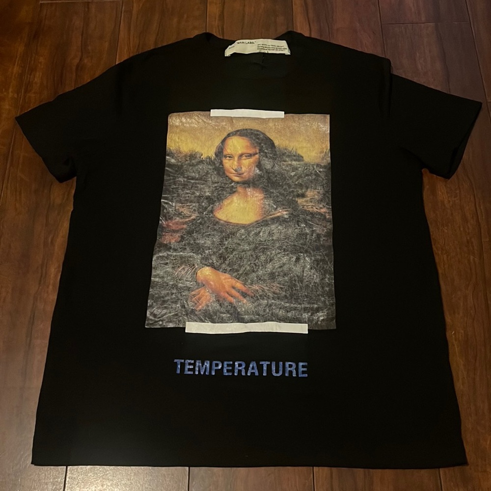 Off-White White T-Shirt With Mona Lisa Printed